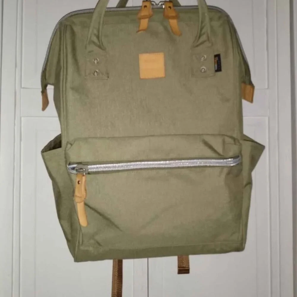 Himawari Waterproof Khaki Laptop Backpack - Picture 5 of 6